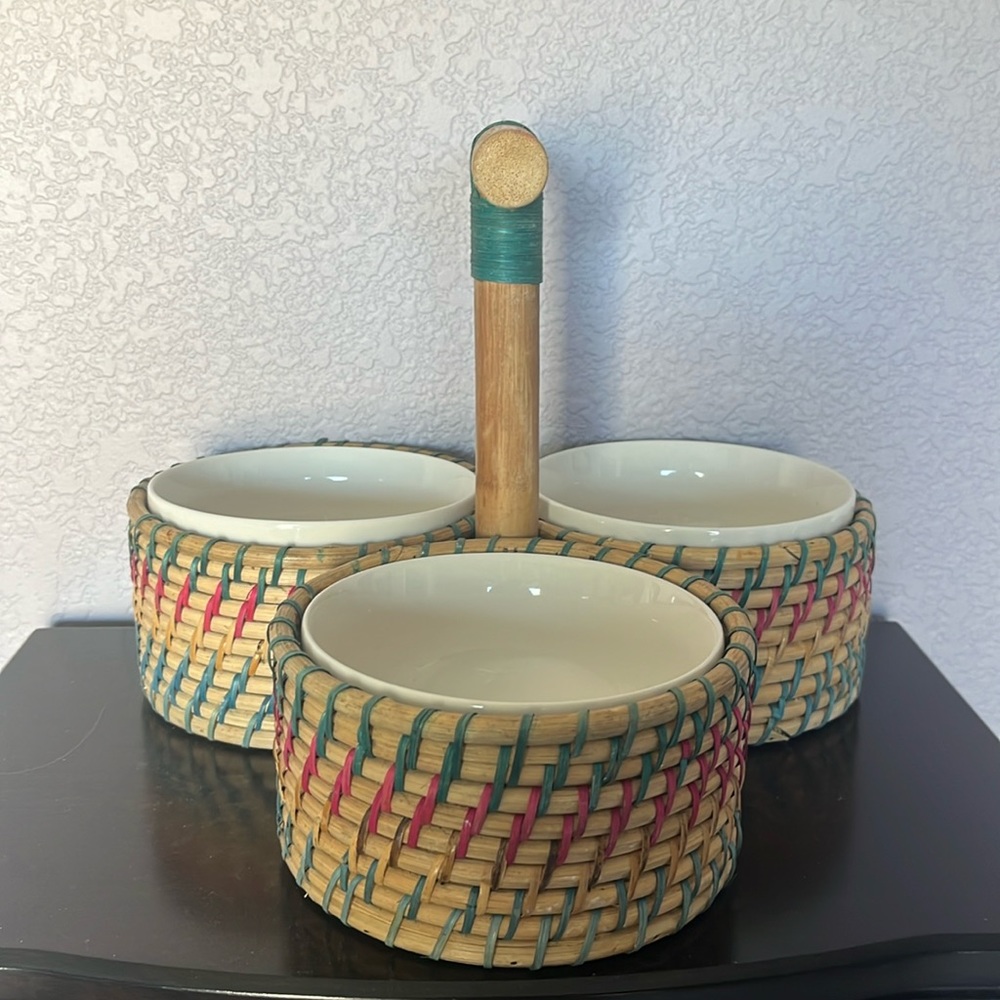 222 Fifth Woven Dip Trio Set